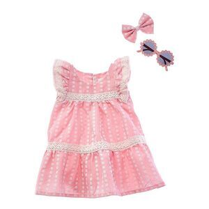 Rachel Zoe Girls 3Pc Woven Dress Set With Sunglasses